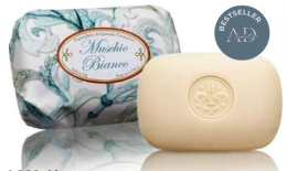 Naturalne mydło, o zapachu białegopiżma, pakowane ręcznie, 200 gr - Fiorentino