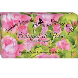 Mydło naturalne roślinne, o zapachu bukieru róż, 100gr - Florinda