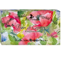 Mydło naturalne roślinne, o zapachu polnych kwiatów, 100 gr - Florinda