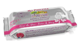Mydło marsylskie, w kostce, o zapachu róży, 200g - Ma Provence