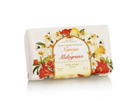Naturalne mydło o zapachu narcyza i granatu, 250 g, ręcznie pakowane - Saponificio Artigianale Fiorentino