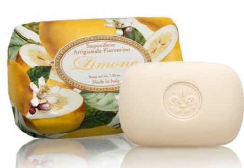 Naturalne mydło o zapachu cytryny, 200 g, ręcznie pakowane - Saponificio Artigianale Fiorentino