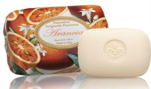 Naturalne mydło o zapachu pomarańczy, 200 g, ręcznie pakowane - Saponificio Artigianale Fiorentino