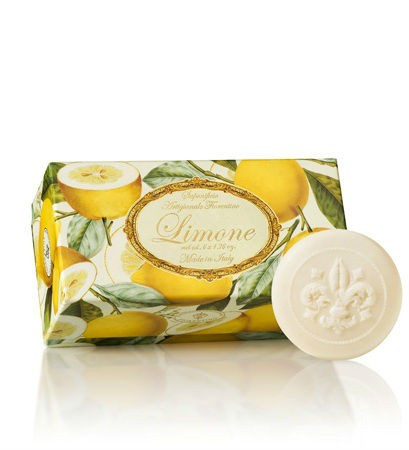 Naturalne mydła o zapachu cytryny, 6 x 50 g, tłoczone, w ozdobnym pudełku - Saponificio Artigianale Fiorentino