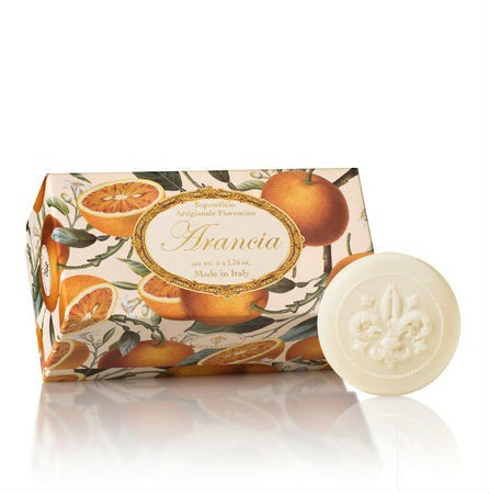 Naturalne mydła o zapachu pomarańczy, 6 x 50 g, tłoczone, w ozdobnym pudełku - Saponificio Artigianale Fiorentino