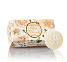 Naturalne mydła o zapachu róży, 6 x 50 g, tłoczone, w ozdobnym pudełku - Saponificio Artigianale Fiorentino