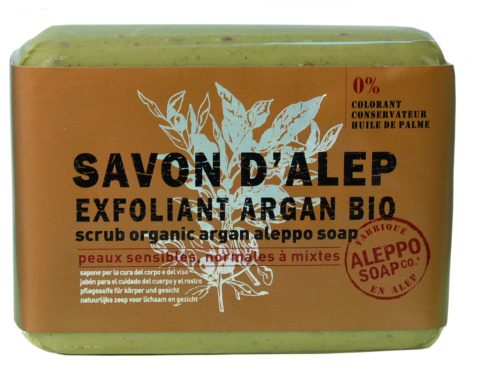 Mydło Aleppo pilingujące z olejem arganowym BIO 100 g. TADE