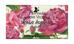 Mydło naturalne roślinne, o zapachu angielska róża, 100 gr - Florinda