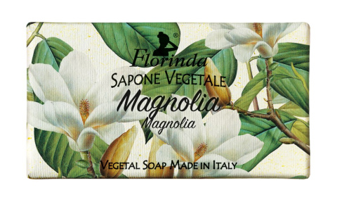 Mydło naturalne roślinne, o zapachu magnolia, 100 gr - Florinda