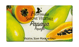 Mydło naturalne roślinne, o zapachu papaya, 100 gr - Florinda