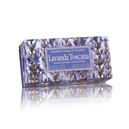 Naturalne mydła o zapachu lawendy toskańskiej, 6 x 50 g, tłoczone, w ozdobnym pudełku - Saponificio Artigianale Fiorentino