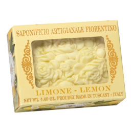 Naturalne mydło o zapachu cytryny, 125 g, w pudełku z okienkiem - Saponificio Artigianale Fiorentino
