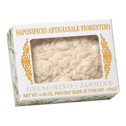 Naturalne mydło o zapachu jaśminu, 125 g, w pudełku z okienkiem - Saponificio Artigianale Fiorentino
