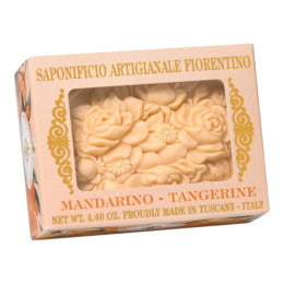 Naturalne mydło o zapachu mandarynki, 125 g, w pudełku z okienkiem - Saponificio Artigianale Fiorentino