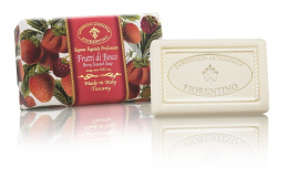 Naturalne mydło o zapachu truskawek i malin, 250 g, ręcznie pakowane - Saponificio Artigianale Fiorentino