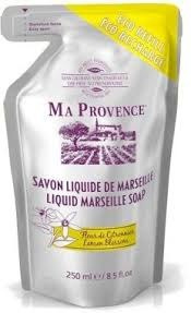 Naturalne mydło marsylskie w płynie, uzupełnienie, o zapachu cytryny, 250 ml - Ma Provance