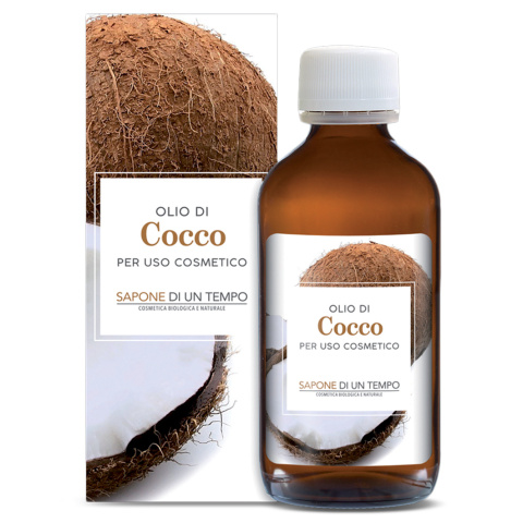 Olej kokosowy - Olej z orzecha kokosowego (Cocus Nucifera), 100% czysty SAPONE DI UN TEMPO