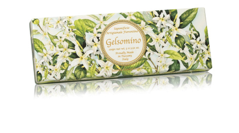 Naturalne mydła o zapachu jaśminu, 3 x 100 g, tłoczone, w ozdobnym pudełku - Saponificio Artigianale Fiorentino