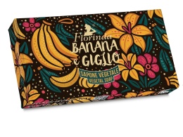 Mydło naturalne 100 g, kolekcja kremowa BANAN I LILIA FLORINDA