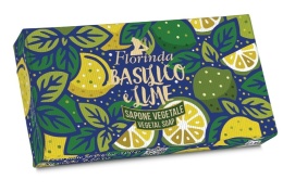 Mydło naturalne 100 g, kolekcja kremowa BAZYLIA I LIMONKA FLORINDA