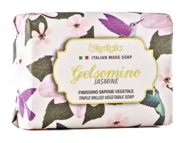 Naturalne, delikatne mydło roślinne do ciała i twarzy, JAŚMIN 125gr ITERITALIA