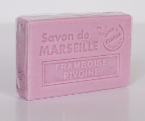 Naturalne mydło marsylskie 100 gr malinowo-piwoniowe