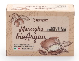 Naturalne mydło marsylskie BIO ARGAN z organicznym olejkiem arganowym 125 g ITERITALIA