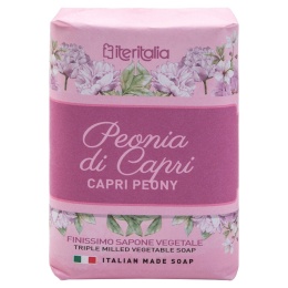 Naturalne mydło roslinne do ciała i twarzy, kremowa piana, PIWONIA 125gr ITERITALIA
