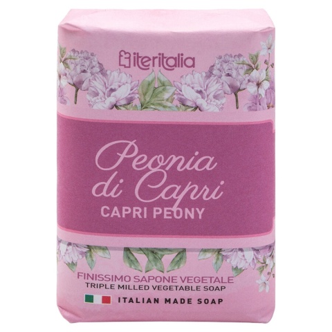 Naturalne mydło roslinne do ciała i twarzy, kremowa piana, PIWONIA 125gr ITERITALIA