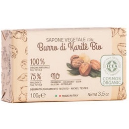 Organiczne mydło roślinne RÓŻA I PIWONIA z organicznym masłem shea, cert. COSMOS 100gr ITERITALIA