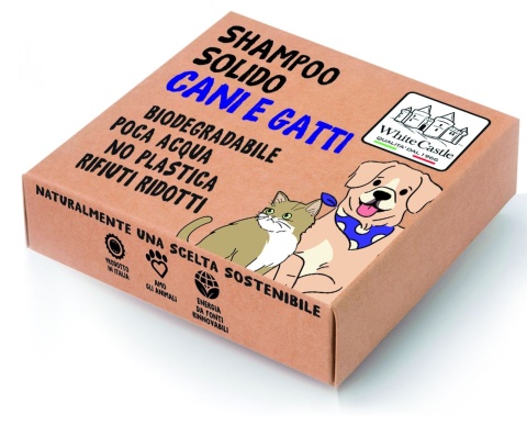Szampon w kostce dla psów i kotów - odżywczy 70g White Castle
