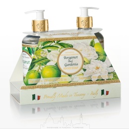ZESTAW PREZENTOWY: mydło w płynie 2 x 500 ml. BERGAMOTKA + GARDENIA Saponificio Artigianale Fiorentino