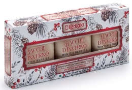 Zestaw 3 naturalne mydełka po 125gr ZIMOWE JAGODY ITERITALIA