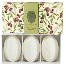 Zestaw mydeł - 3x150 G- KWIATY OLIWKI - La Florentina