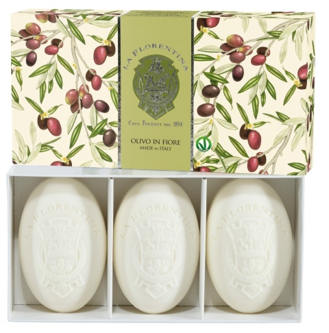 Zestaw mydeł - 3x150 G- KWIATY OLIWKI - La Florentina