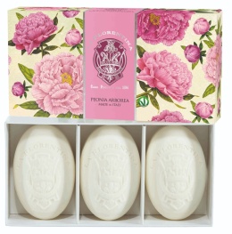 Zestaw mydeł - 3x150 G- PIWONIA - La Florentina