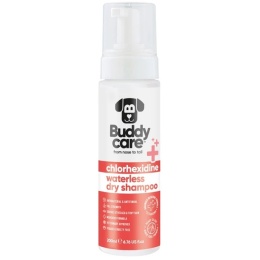 Suchy szampon dla psów bez wody, antyseptyczny, leczniczy, z chlorheksydyną 200 ml. - Buddycare